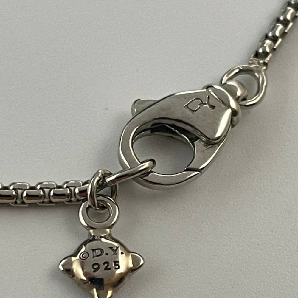 Authentic david yurman crossover pearl and diamonds pendant necklace - Picture 4 of 8